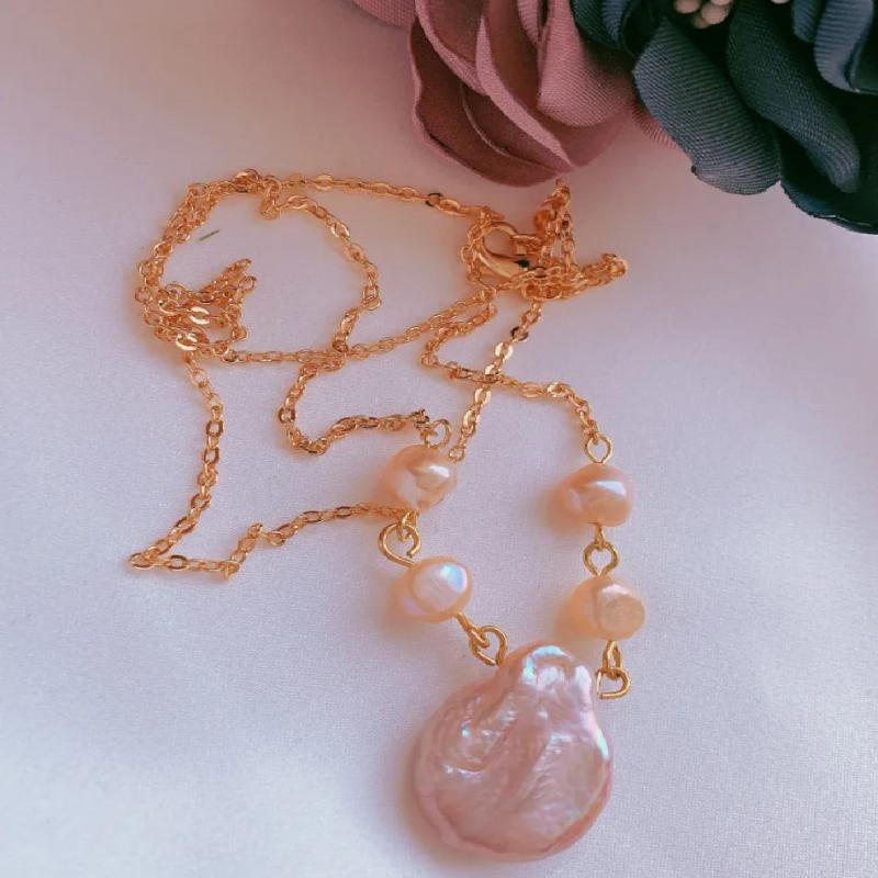 Baroque Pearl Necklace 18KGP Cultured Accessories