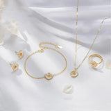 925 Sterling Silver Daisy Jewelry Set For Women Office Lady