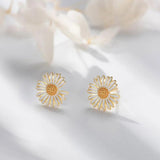 925 Sterling Silver Daisy Jewelry Set For Women Office Lady