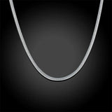 5pcs Silver Plated 925 Silver Snake Chain 2mm Necklace