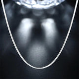 5pcs Silver Plated 925 Silver Snake Chain 2mm Necklace