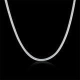 5pcs Silver Plated 925 Silver Snake Chain 2mm Necklace