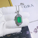 Noble Silver Paraiba Tourmaline Aquamarine Pendant Necklace