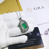 Noble Silver Paraiba Tourmaline Aquamarine Pendant Necklace