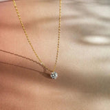 925 Silver Chain Necklace Flash Zircon Wedding Gift