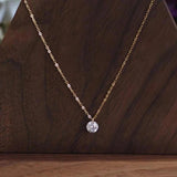 925 Silver Chain Necklace Flash Zircon Wedding Gift