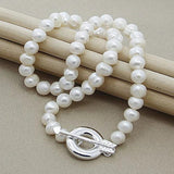 925 Sterling Silver Freshwater Pearl Necklace Women's Fine Jewelry