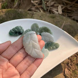Natural Myanmar Emerald Jadeite Pendant Necklace Leaf