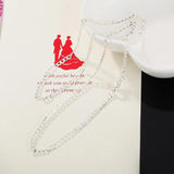 925 Sterling Silver Necklace 2MM Sideways Silver Chain DIY Clavicle Chain 16''18