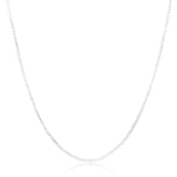 925 Sterling Silver Necklace 2MM Sideways Silver Chain DIY Clavicle Chain 16''18