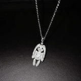 Rabbit Zircon Sweater Necklace Chains Silver Choker Jewelry Gift