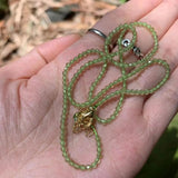 Natural Peridot Choker Necklace Gemstone Women High Jewelry Olivine