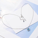 925 Silver Planet Charm Necklace Pendant Women Clavicle Choker Chain