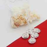 925 Silver Hollow Round Necklace for Women