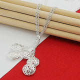 925 Silver Hollow Round Necklace for Women