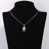 925 Silver Crystal Fairy Necklace Zircon Fairy Pendant