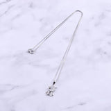 925 Silver Crystal Fairy Necklace Zircon Fairy Pendant