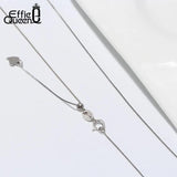 925 Silver Adjustable Chain Necklace 18in Basic Silver Neckl