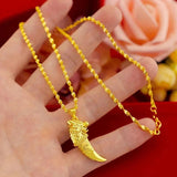 18k Plated Nail Pendant Necklace Men's Wedding Jewelry