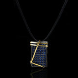 Sapphire Pendant 925 Silver Zircon Necklace Goth Accessories
