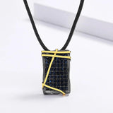 Sapphire Pendant 925 Silver Zircon Necklace Goth Accessories