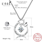 925 Silver Rhinestone Dance Pendant Choker Necklace