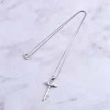 925 Silver Zircon Heart Angel Wing Key Necklace Wedding Jewelry