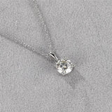 1CT D Moissanite Necklace 925 Silver Not Allergy Inlaid Pendant Jewelry