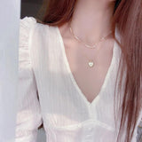 Natural Freshwater Pearl Love Two-Piece Short Necklace