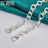 925 Silver Double Heart Pendant Necklace 18 Inch Chain
