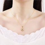 925 Silver Star Flower Pendant Necklace For Women Party Gift
