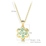 925 Silver Star Flower Pendant Necklace For Women Party Gift