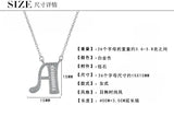 Letter Necklace For Women 925 Sterling Silver Alphabet Pendant