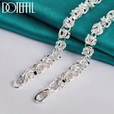 925 Sterling Silver 7mm Chain Necklaces For Men Women