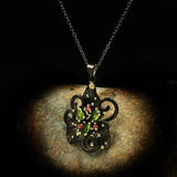 Flower Tungsten Pendant Necklace for Women