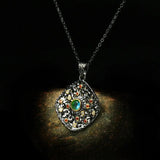 Bohemia Geometrical CZ Zircon Filled Pendant Necklace