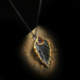 Vintage Feather Zircon Necklace for Women