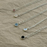 925 Silver Crystal Pendant Necklace Round Wedding Jewelry