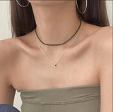 925 Silver Crystal Pendant Necklace Round Wedding Jewelry