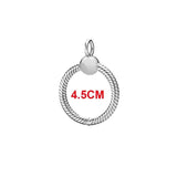 925 Sterling Silver Letter O Charm for Pendant Necklace Jewelry