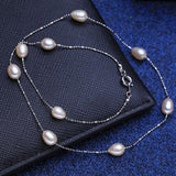 Baroque Freshwater Pearl Necklace Handcrafted Long Wedding Jewelry
