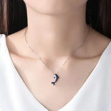 925 Sterling Silver Female Necklace Chain With Animal Pendant
