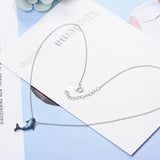 925 Sterling Silver Female Necklace Chain With Animal Pendant
