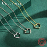 Colusiwei Silver Rose Heart Pendant Necklace for Women Girl