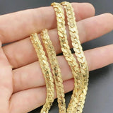 925 Silver Male Unique Necklace Chain Excellent Golden Wide Chain Necklace