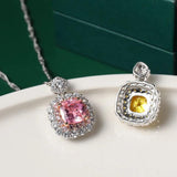 925 Silver Wedding Necklace 9mm Stone Zircon Chain
