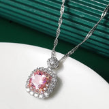 925 Silver Wedding Necklace 9mm Stone Zircon Chain