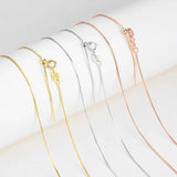 925 Silver Adjustable Snake Chain Necklace for Women