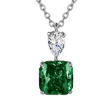925 Silver Necklace with Zircon Geometric Pendant for Women