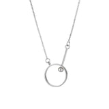 925 Silver Circle Necklace Women's Clavicle Chain Choker Kolye Colar